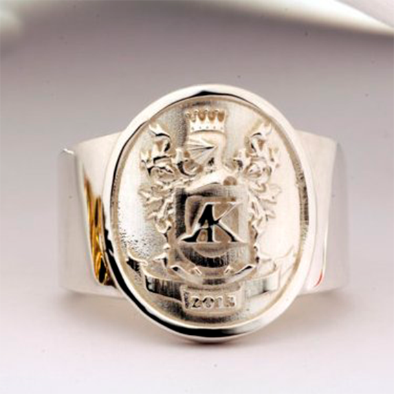 кольцо печатка с гербом на заказ
