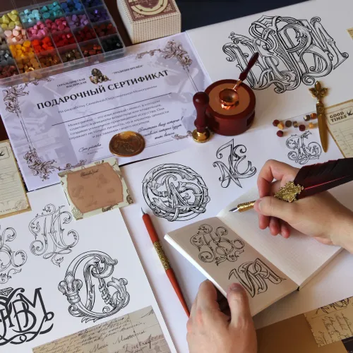 Design of family monograms, initials, signature