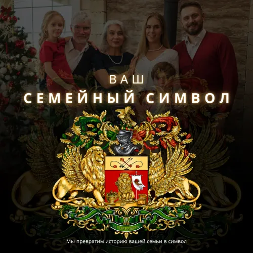 Фамильный герб - символ вашей семьи. Вечное наследие вашей семьи.