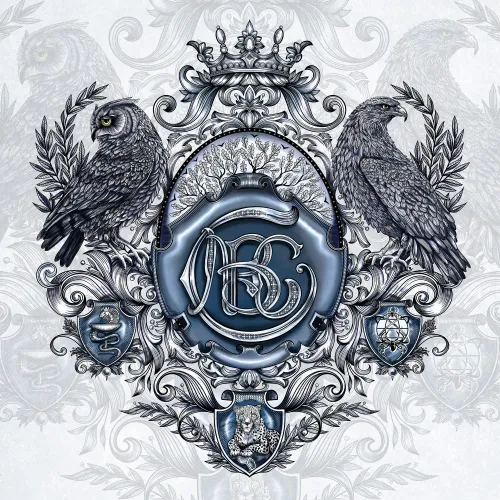 Разработка уникальных монограмм с орлами, совами, коронами и роскошным сложным окружением.