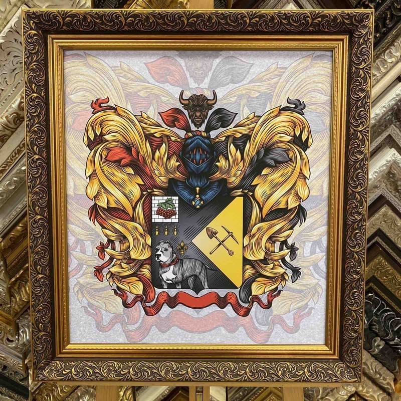 Родовой герб – подарок для мужа, геральдические символы